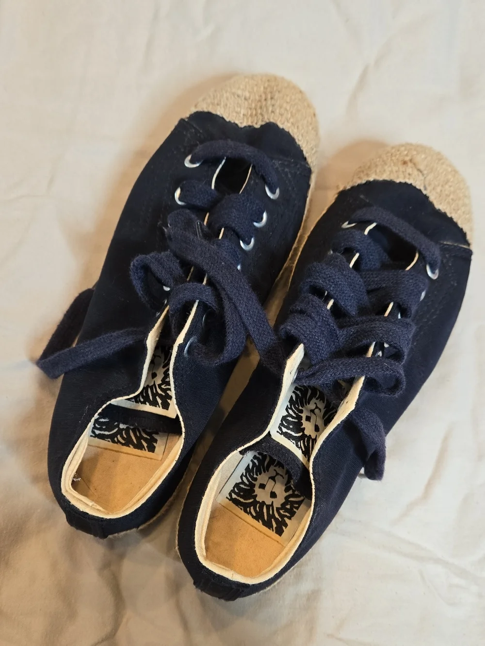 Vintage Navy Canvas Espadrilles Sneakers